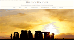 Desktop Screenshot of heritage-holidays.org.uk